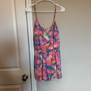 Bright Spring Colored Romper with elastic waistband